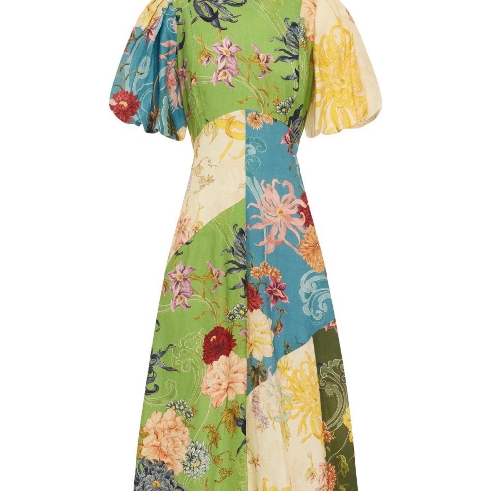Zimmermann Multicolor Floral Patchwork Puff-Sleeve Maxi Dress - Picture 5 of 5